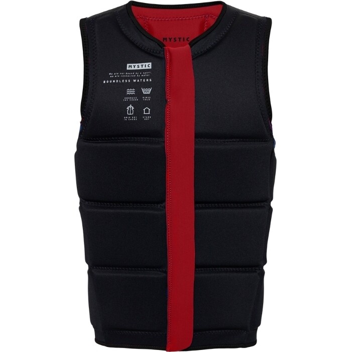 2024 Mystic Hommes Brand Front Zip Gilet Pare-balles 35005.240215 - Red